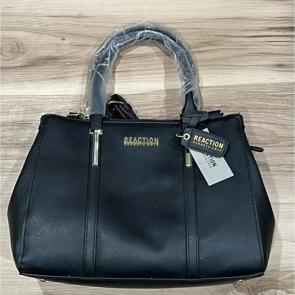 NEW Kenneth Cole Reaction Harriet Satchel Black